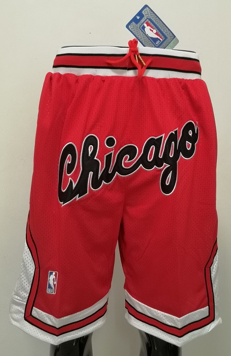 2020 Men NBA Chicago Bulls red shorts